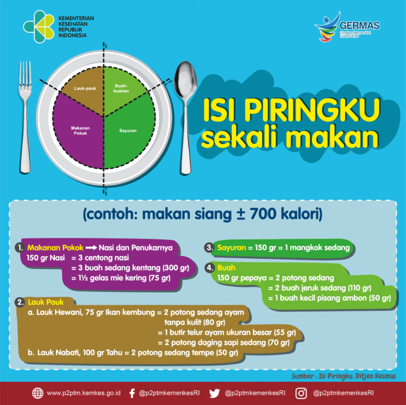 porsi makanan gizi seimbang